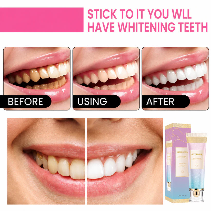 Getsylvoria Triple Fluoride-Free Whitening Niacinamide Toothpaste