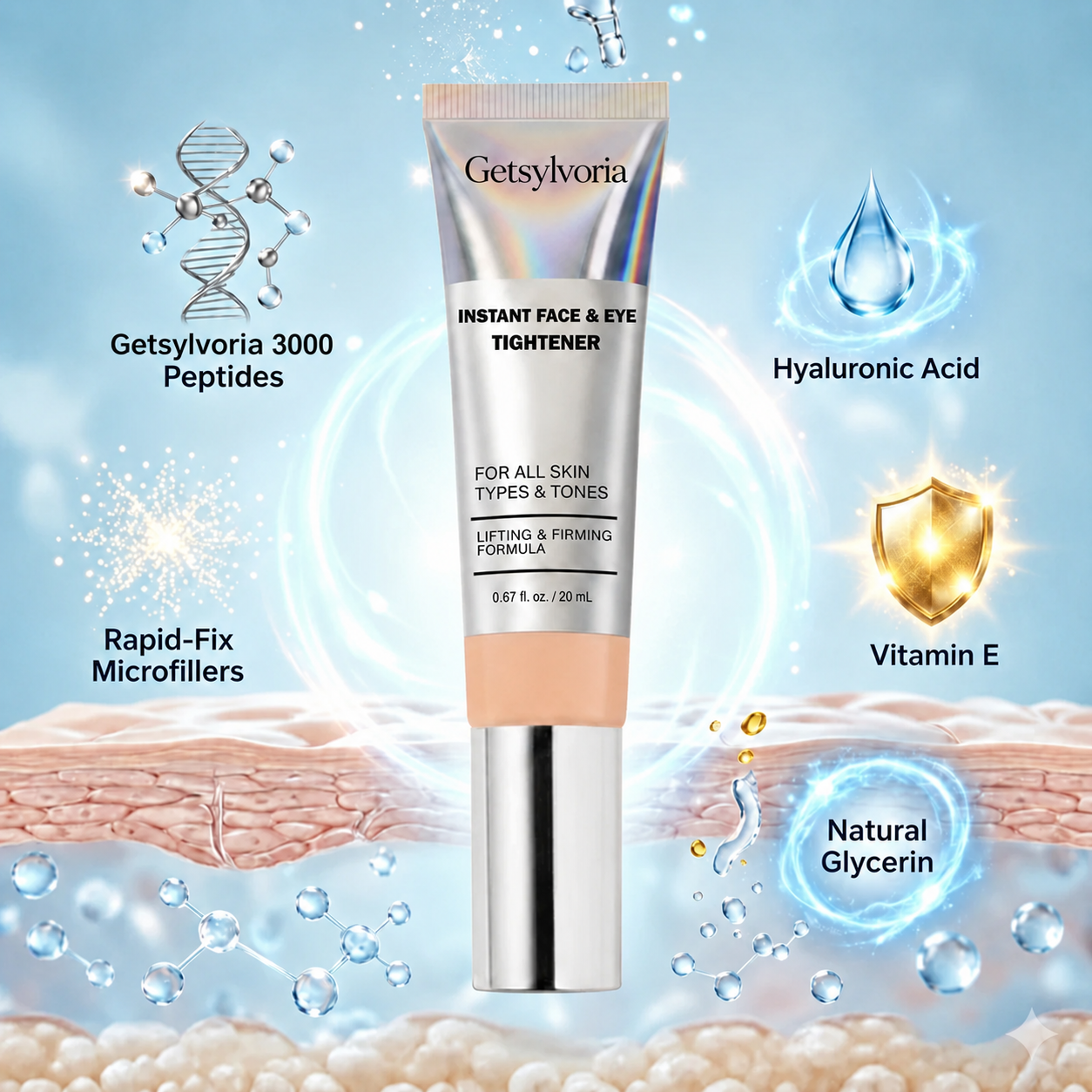 Getsylvoria™ Instant Face Temporary Tightener – Instant visible results in 60 seconds