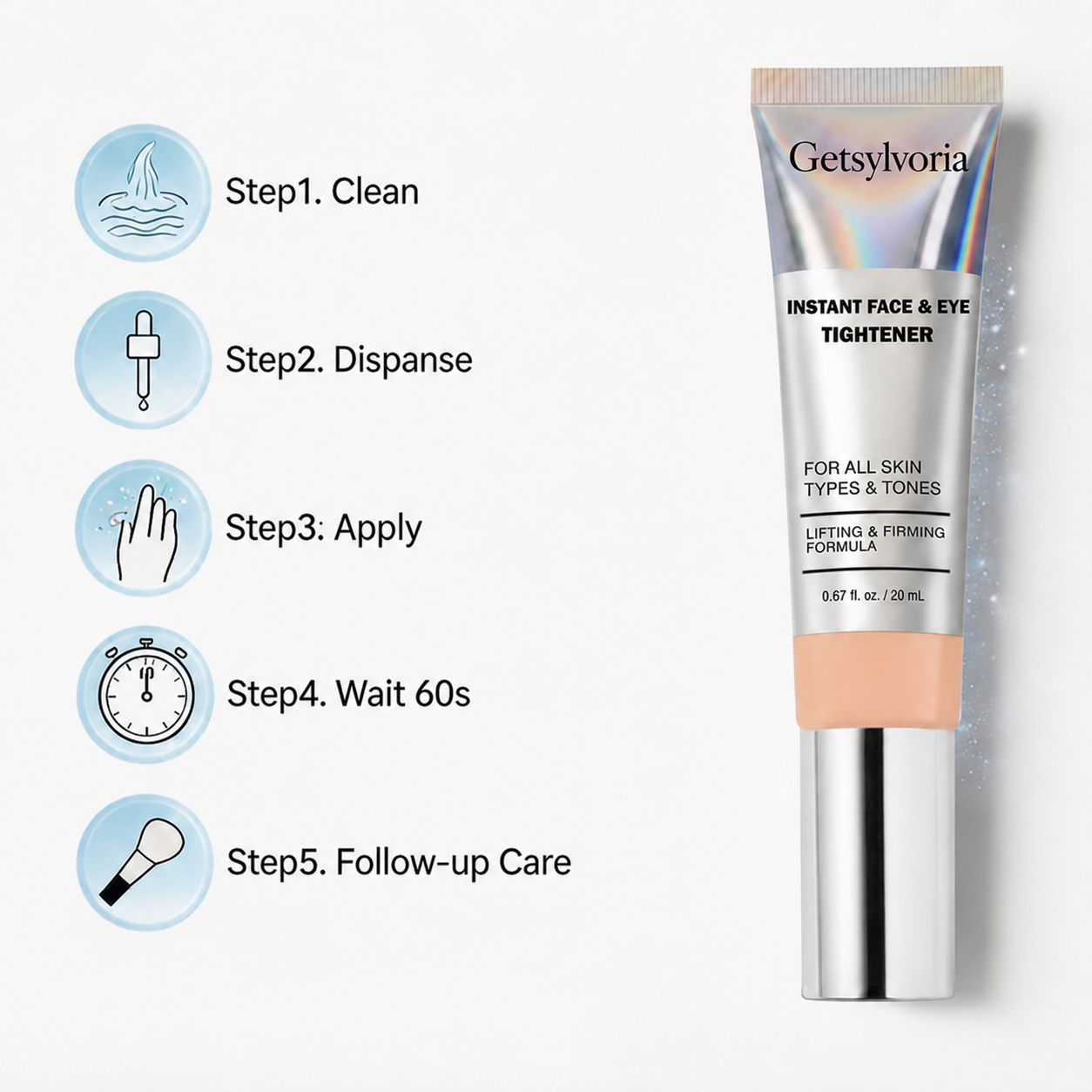 Getsylvoria™ Instant Face Temporary Tightener – Instant visible results in 60 seconds