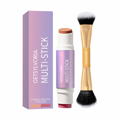 Double Ended Cream Blush and Bronzer Stick with Brush