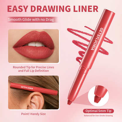 Last Day Buy 1 Get 1 Free Easy Glide Lip Liner — Creamy, Blendable Color with Smooth Application, Summervibes
