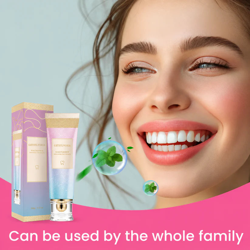 Getsylvoria Triple Fluoride-Free Whitening Niacinamide Toothpaste