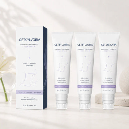 Getsylvoria™ 5-Roller Neck Firming Cream – Collagen & Hyaluronic Acid for Smoother, Tighter-Looking Neck Skin