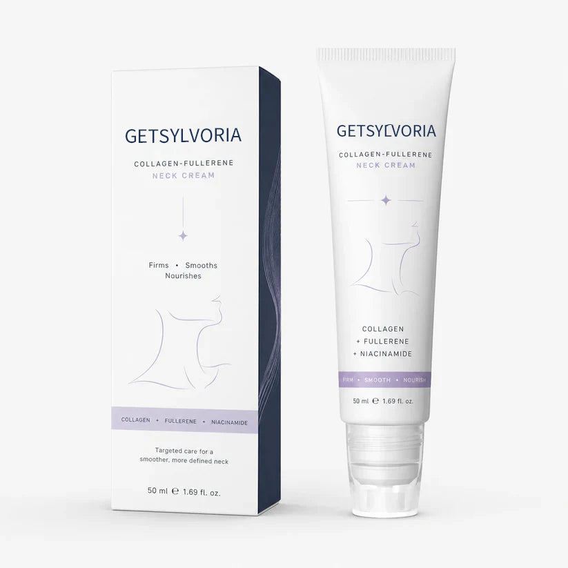 Getsylvoria™ 5-Roller Neck Firming Cream – Collagen & Hyaluronic Acid for Smoother, Tighter-Looking Neck Skin