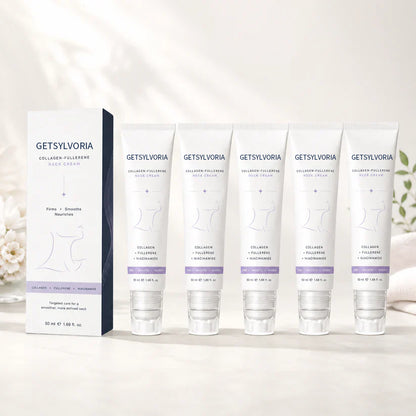 Getsylvoria™ 5-Roller Neck Firming Cream – Collagen & Hyaluronic Acid for Smoother, Tighter-Looking Neck Skin